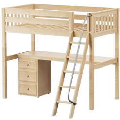 Maxtrix Twin High Loft Bed With Angled Ladder + Desk -Kid Furniture KNOCKOUT2 NS 8dbaed15 5d06 4911 9c7b 1e5bd896af6e