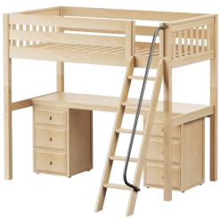 Maxtrix Twin High Loft Bed With Angled Ladder + Desk -Kid Furniture KNOCKOUT3 NS 2ab06560 3466 45b7 a76c 5888d753d353