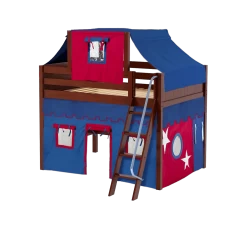 Maxtrix Full Mid Loft Bed With Angled Ladder, Curtain + Top Tent 23 Maxtrix Full Mid Loft Bed With Angled Ladder, Curtain + Top Tent -Kid Furniture KONG21 CP 85b00173 dc01 4722 8e15 165415b77593
