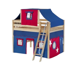 Maxtrix Full Mid Loft Bed With Angled Ladder, Curtain + Top Tent 36 Maxtrix Full Mid Loft Bed With Angled Ladder, Curtain + Top Tent -Kid Furniture KONG21 NS 2cd566d0 8719 4dc1 a71c 2e82a82f3d93