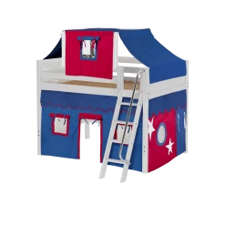Maxtrix Full Mid Loft Bed With Angled Ladder, Curtain + Top Tent 37 Maxtrix Full Mid Loft Bed With Angled Ladder, Curtain + Top Tent -Kid Furniture KONG21 WP a94a5c6c 23d4 4ba4 b1d4 286f9a921a5f
