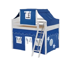 Maxtrix Full Mid Loft Bed With Angled Ladder, Curtain + Top Tent 33 Maxtrix Full Mid Loft Bed With Angled Ladder, Curtain + Top Tent -Kid Furniture KONG22 WC c38c93d8 572d 411e 9d81 408ae4d4c620