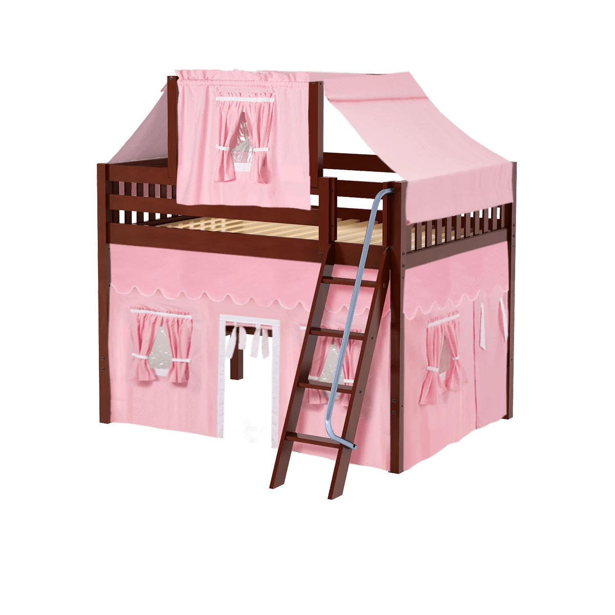 Maxtrix Full Mid Loft Bed With Angled Ladder, Curtain + Top Tent 21 Maxtrix Full Mid Loft Bed With Angled Ladder, Curtain + Top Tent - Image 19