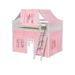 Maxtrix Full Mid Loft Bed With Angled Ladder, Curtain + Top Tent 41 Maxtrix Full Mid Loft Bed With Angled Ladder, Curtain + Top Tent -Kid Furniture KONG23 WC 1c915119 bf06 48d1 93be d685b7eaff19