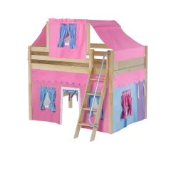 Maxtrix Full Mid Loft Bed With Angled Ladder, Curtain + Top Tent 34 Maxtrix Full Mid Loft Bed With Angled Ladder, Curtain + Top Tent -Kid Furniture KONG28 NP d94af998 6ce4 4dea a167 a85ba8d8cc54