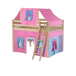 Maxtrix Full Mid Loft Bed With Angled Ladder, Curtain + Top Tent 35 Maxtrix Full Mid Loft Bed With Angled Ladder, Curtain + Top Tent -Kid Furniture KONG28 NS 7ad504fb 0cd6 4dbb 8e05 8b3a7ed036bb