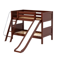 Maxtrix Twin Low Bunk Bed With Slide -Kid Furniture LAUGH CP d44ef306 26ca 4aee 8211 0d1731cf5c1e