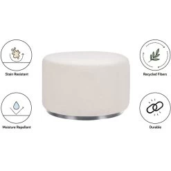 Babyletto Tuba Swivel Gliding Ottoman -Kid Furniture M10185PCMEW White Background 02