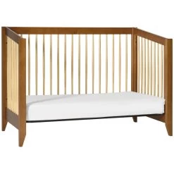 Babyletto Sprout 4-in-1 Convertible Crib With Toddler Bed Conversion Kit -Kid Furniture M10301CTN White Background 05 50973b81 8cf4 486f 8e20 b35a67233df0