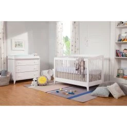 Babyletto Sprout 4-in-1 Convertible Crib With Toddler Bed Conversion Kit -Kid Furniture M10301W Lifestyle 09 67f09c53 d39f 473f a497 e067a751f050