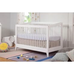 Babyletto Sprout 4-in-1 Convertible Crib With Toddler Bed Conversion Kit -Kid Furniture M10301W Lifestyle Main 08 74323cd2 0462 4cd8 b321 e274036a945b
