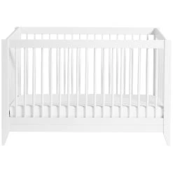 Babyletto Sprout 4-in-1 Convertible Crib With Toddler Bed Conversion Kit -Kid Furniture M10301W White Background 02 d0e98d44 2af6 4b02 8aca a517b41f8816