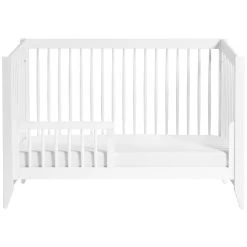 Babyletto Sprout 4-in-1 Convertible Crib With Toddler Bed Conversion Kit -Kid Furniture M10301W White Background 04 5f501182 f264 4681 816e 3b6cfb53cd3b