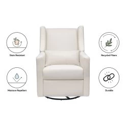 Babyletto Kiwi Electronic Recliner And Swivel Glider With USB Port -Kid Furniture M11288PCMEW White Background 02 b8bfce97 a3a8 49ef beb9 5440376388c0