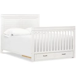 Namesake Wesley Farmhouse 4-in-1 Convertible Crib -Kid Furniture M21101HW White Background 05