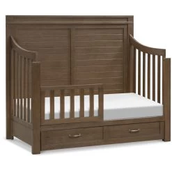 Namesake Wesley Farmhouse 4-in-1 Convertible Crib -Kid Furniture M21101SW White Background 03