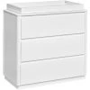 Babyletto Bento 3-Drawer Changer Dresser -Kid Furniture M21623W White Background Main 01