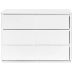 Babyletto Bento 6-Drawer Double Dresser -Kid Furniture M21626W White Background 02