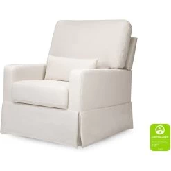 Namesake Crawford Pillowback Comfort Swivel Glider -Kid Furniture M21787PCMEW White Background Main Greenguard 00