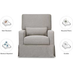 Namesake Crawford Pillowback Comfort Swivel Glider -Kid Furniture M21787PGEW White Background 02