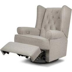 Namesake Harbour Electronic Recliner & Swivel Glider With USB Port -Kid Furniture M21987PGEW White Background 03