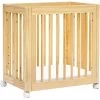 Babyletto Yuzu 8-in-1 Convertible Crib With All-Stages Conversion Kits -Kid Furniture M23401N White Background 02