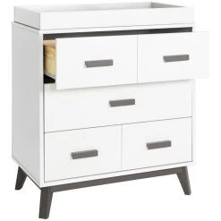 Babyletto Scoot 3-Drawer Changer Dresser With Removable Changing Tray -Kid Furniture M5823SLW White Background 02 33bf6e77 dabf 447e b615 161a68c6143d