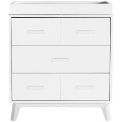 Babyletto Scoot 3-Drawer Changer Dresser With Removable Changing Tray -Kid Furniture M5823W White Background 01 d4f44937 8cde 473b 9c47 412f9ca94df8
