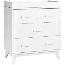Babyletto Scoot 3-Drawer Changer Dresser With Removable Changing Tray -Kid Furniture M5823W White Background Main 00 87bf2a84 e0c9 463b a353 55e970836fe9