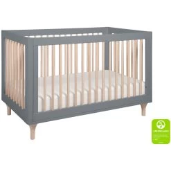 Babyletto Lolly 3-in-1 Convertible Crib With Toddler Bed Conversion Kit -Kid Furniture M9001GNX White Background Main Greenguard 00 b7858e1c 8bf1 466d a616 d87512cde649