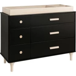 Babyletto Lolly 6-Drawer Assembled Double Dresser -Kid Furniture M9016BNX White Background 06 d802ef82 c205 47b1 901d 3deadfc47411
