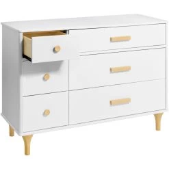 Babyletto Lolly 6-Drawer Assembled Double Dresser -Kid Furniture M9016WN White Background 02 1eb8d334 0352 4727 9788 160c8ddf08bf