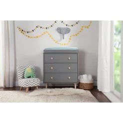Babyletto Lolly 3-Drawer Changer Dresser With Removable Changing Tray 31 Babyletto Lolly 3-Drawer Changer Dresser With Removable Changing Tray -Kid Furniture M9023GNX Lifestyle Main 04