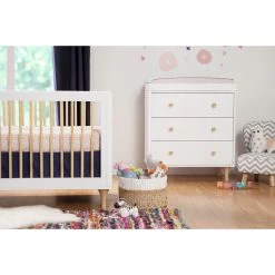 Babyletto Lolly 3-Drawer Changer Dresser With Removable Changing Tray 35 Babyletto Lolly 3-Drawer Changer Dresser With Removable Changing Tray -Kid Furniture M9023WN Lifestyle 04