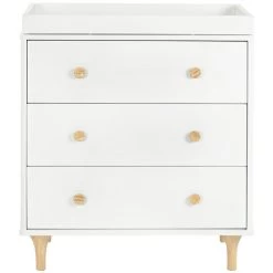Babyletto Lolly 3-Drawer Changer Dresser With Removable Changing Tray 38 Babyletto Lolly 3-Drawer Changer Dresser With Removable Changing Tray -Kid Furniture M9023WN White Background 01