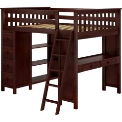 Jackpot Deluxe Mayfair Full Size Loft With Desk + Storage -Kid Furniture MAYFAIRESPLEFT 1 ac8c9392 0875 4c09 97f5 b4ccbc50176f