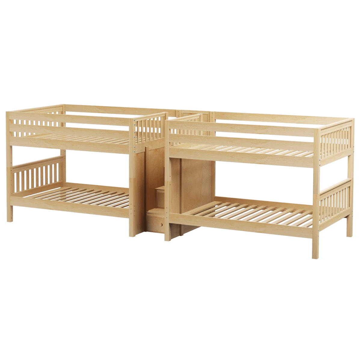 Maxtrix Full Low Quadruple Bunk Bed With Stairs 5 Maxtrix Full Low Quadruple Bunk Bed With Stairs - Image 3