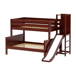 Maxtrix Low Twin Over Full Bunk Bed With Slide Platform 12 Maxtrix Low Twin Over Full Bunk Bed With Slide Platform -Kid Furniture MERGE CP