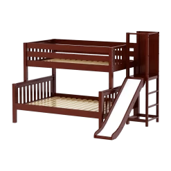 Maxtrix Low Twin Over Full Bunk Bed With Slide Platform 13 Maxtrix Low Twin Over Full Bunk Bed With Slide Platform -Kid Furniture MERGE CS