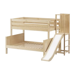 Maxtrix Low Twin Over Full Bunk Bed With Slide Platform 11 Maxtrix Low Twin Over Full Bunk Bed With Slide Platform -Kid Furniture MERGE NP