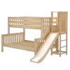 Maxtrix Low Twin Over Full Bunk Bed With Slide Platform 2 Maxtrix Low Twin Over Full Bunk Bed With Slide Platform -Kid Furniture MERGE NS