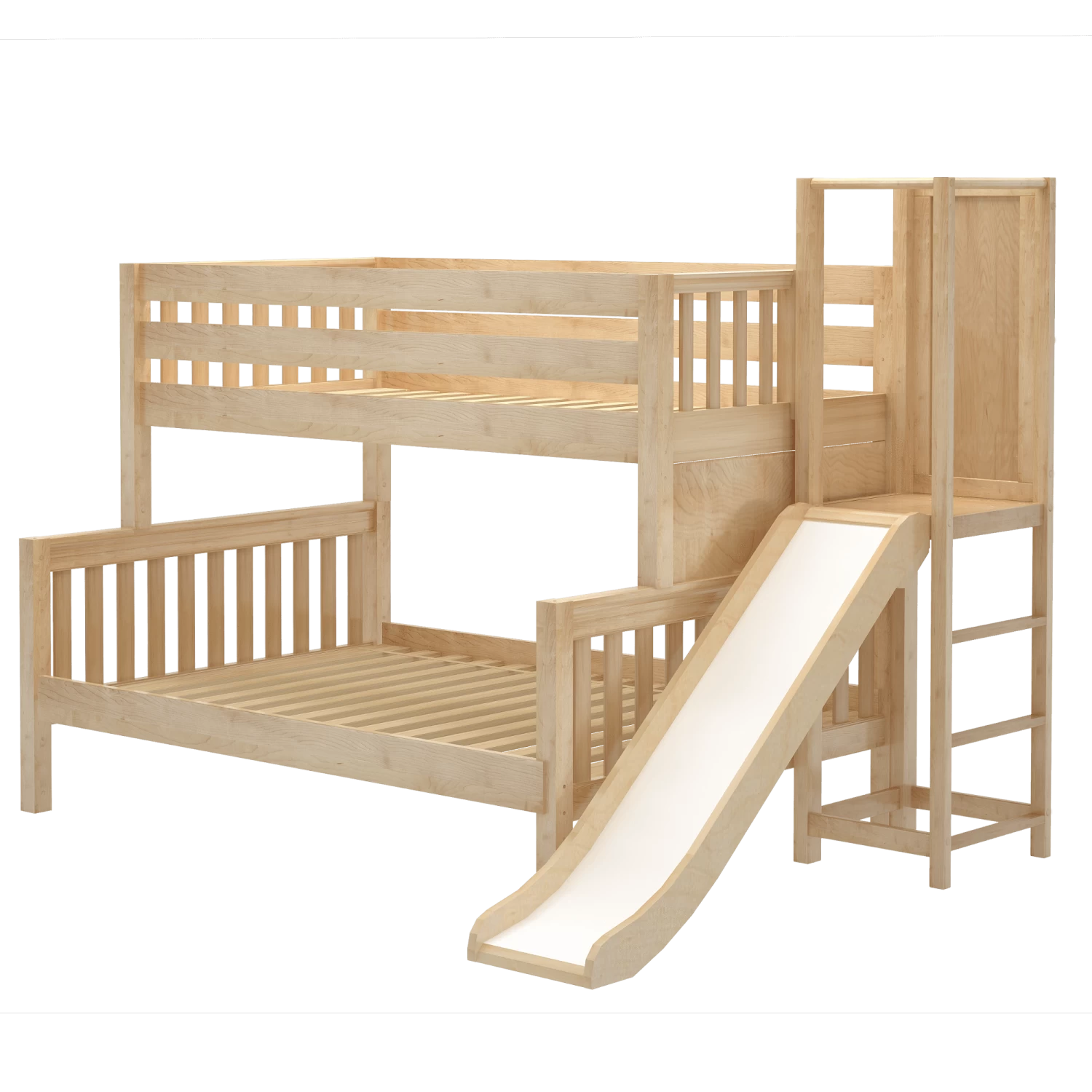 Maxtrix Low Twin Over Full Bunk Bed With Slide Platform 3 Maxtrix Low Twin Over Full Bunk Bed With Slide Platform