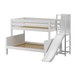 Maxtrix Low Twin Over Full Bunk Bed With Slide Platform 9 Maxtrix Low Twin Over Full Bunk Bed With Slide Platform -Kid Furniture MERGE WP