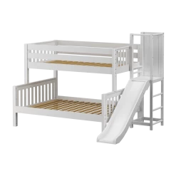 Maxtrix Low Twin Over Full Bunk Bed With Slide Platform 10 Maxtrix Low Twin Over Full Bunk Bed With Slide Platform -Kid Furniture MERGE WS