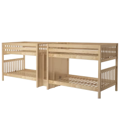 Maxtrix Full XL Quadruple Bunk Bed With Stairs -Kid Furniture META XL NS