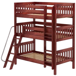 Maxtrix Twin Triple Bunk Bed With Ladder -Kid Furniture MOLY CS