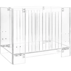Nursery Works Vetro Mini Crib With Mattress -Kid Furniture NW1060CA White Background 03