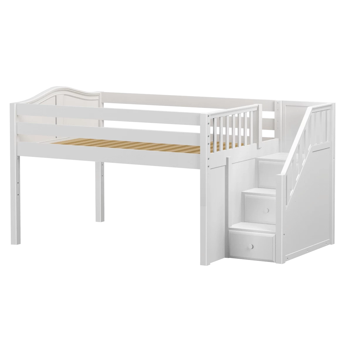 Maxtrix Full Low Loft Bed With Stairs 4 Maxtrix Full Low Loft Bed With Stairs - Image 2