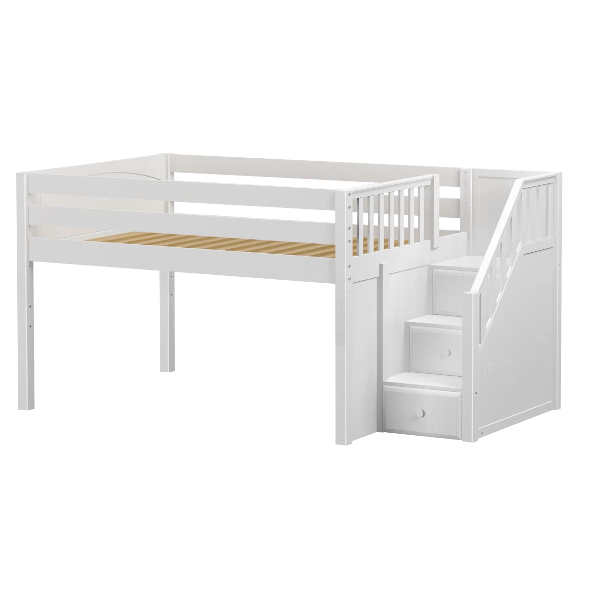 Maxtrix Full Low Loft Bed With Stairs 9 Maxtrix Full Low Loft Bed With Stairs - Image 7