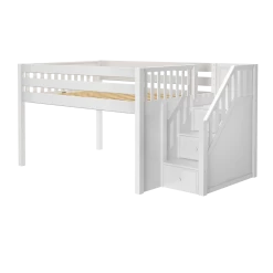 Maxtrix Full Low Loft Bed With Stairs 18 Maxtrix Full Low Loft Bed With Stairs -Kid Furniture PERFECT WS 68002cf9 7548 4c03 92e5 da10b3b3d396